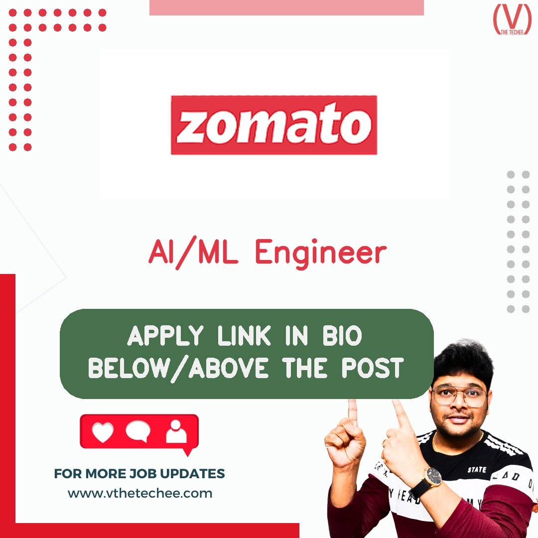 Zomato hiring poster vthetecheejobs
