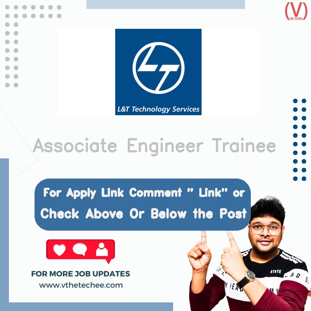 L&T Technology Services hiring poster vthetecheejobs