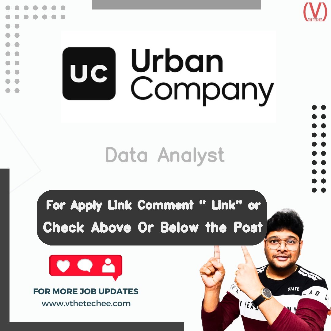 Urban Company hiring poster vthetecheejobs