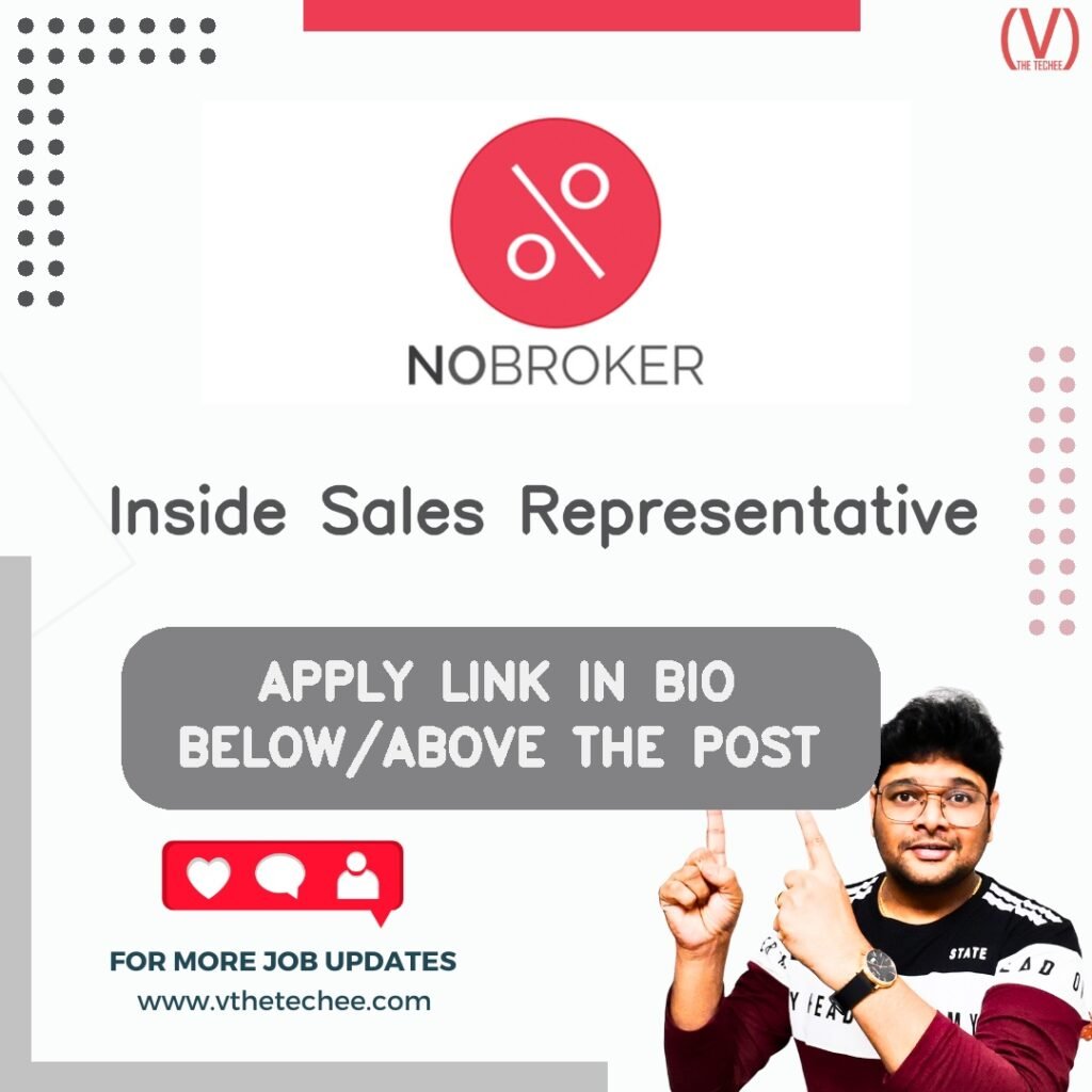 Inside Sales Representative at NoBroker