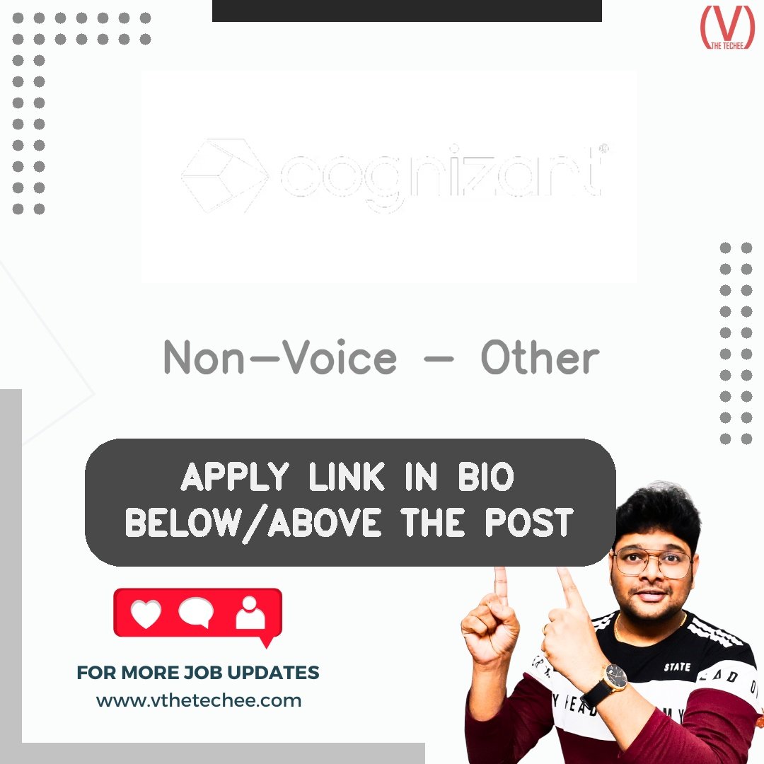 Cognizant hiring poster vthetecheejobs