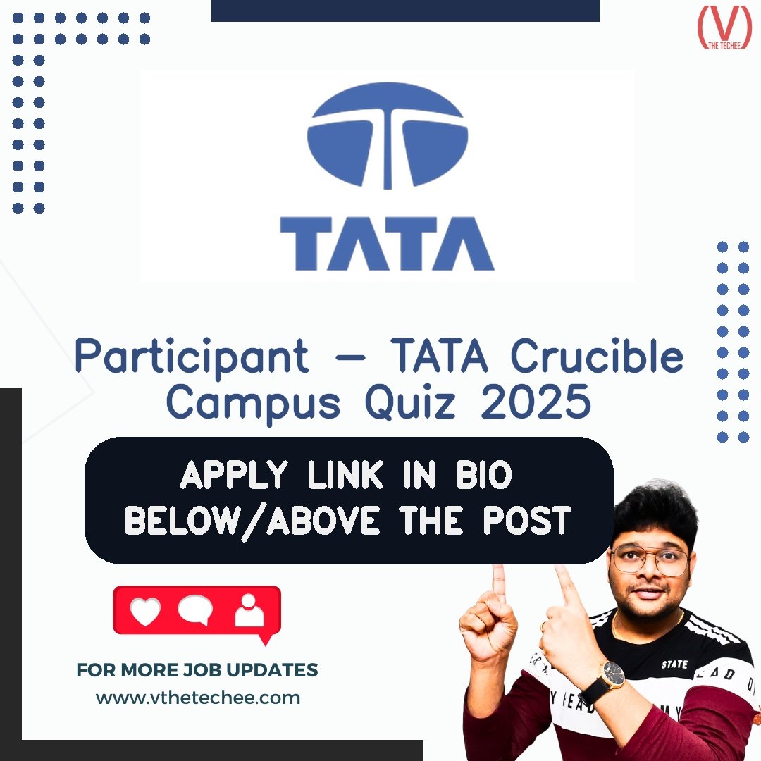 Tata Group hiring poster vthetecheejobs