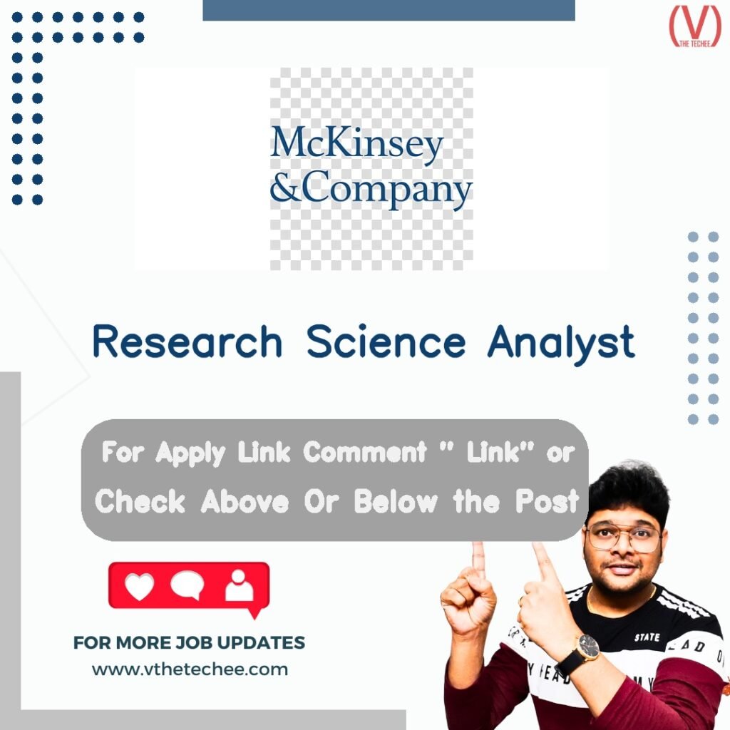 Research Science Analyst at McKinsey and Company