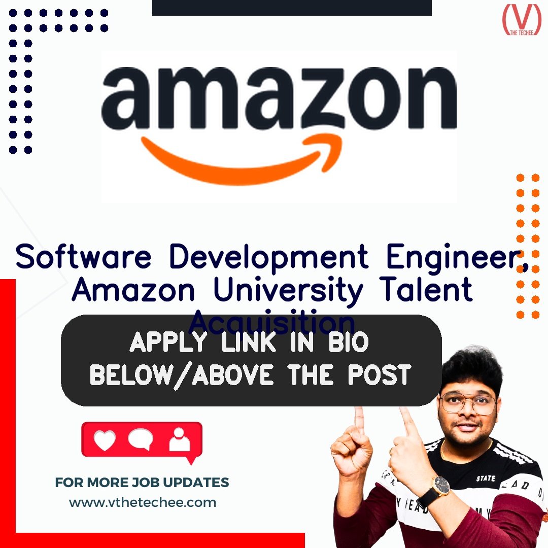Amazon hiring poster vthetecheejobs