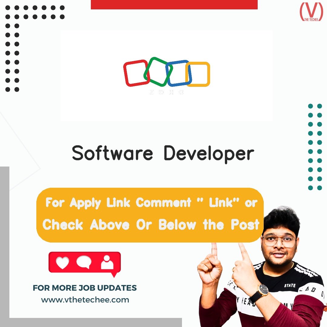 Zoho Corp hiring poster vthetecheejobs