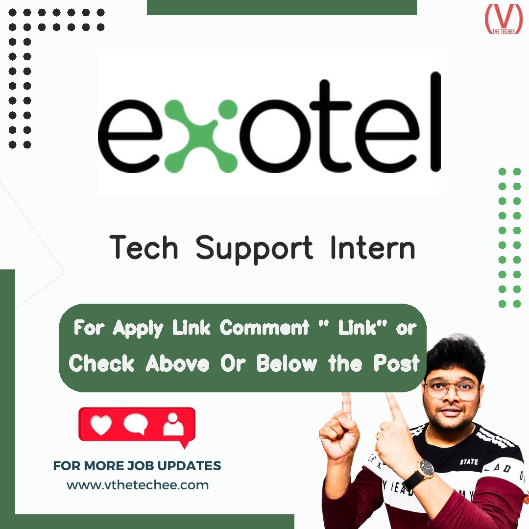 Exotel hiring poster vthetecheejobs