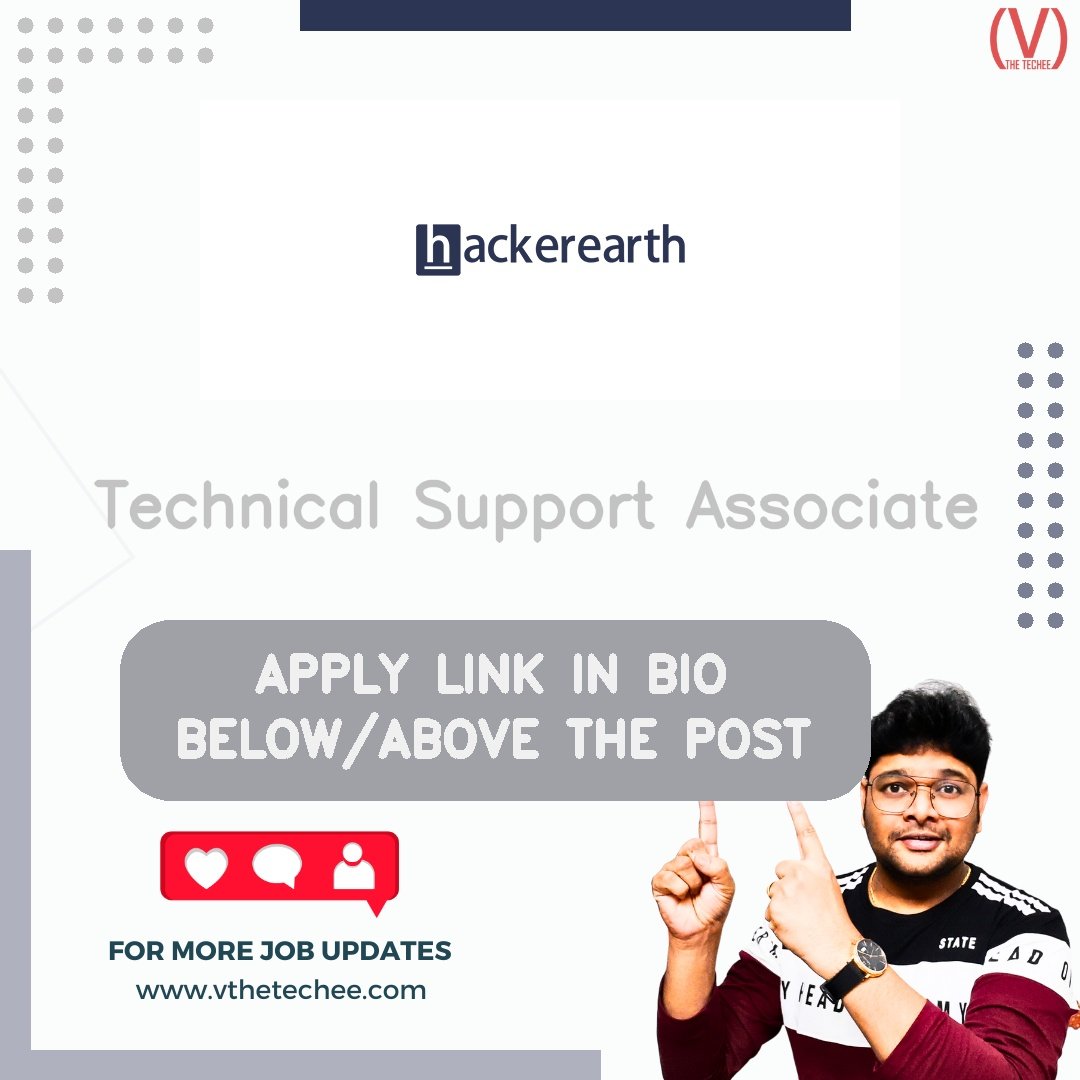 Hackerearth hiring poster vthetecheejobs