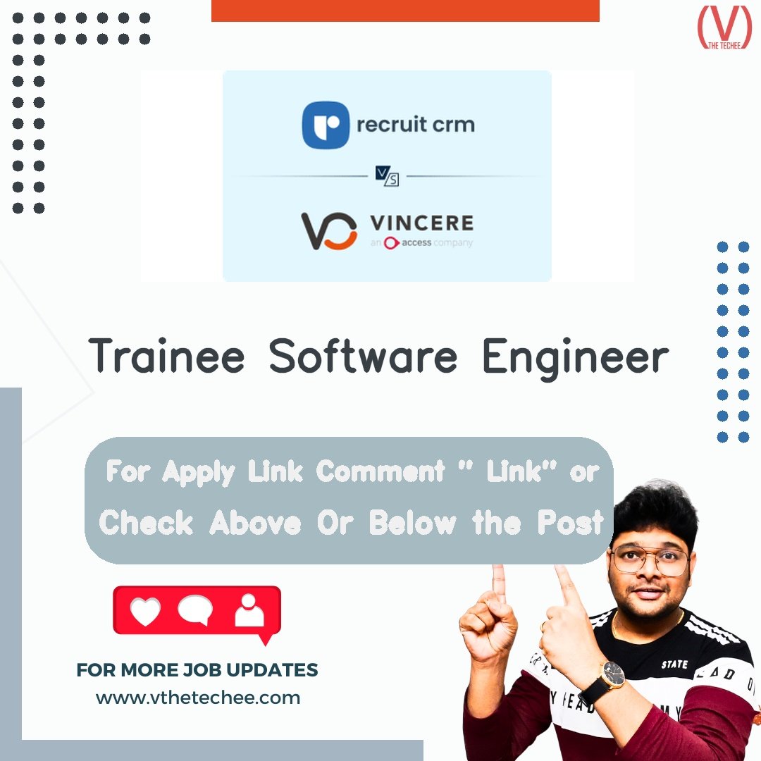 Recruit CRM hiring poster vthetecheejobs
