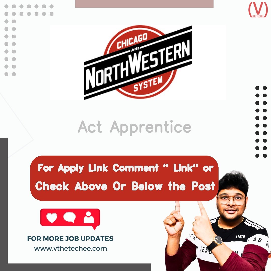 NORTH WESTERN RAILWAY hiring poster vthetecheejobs