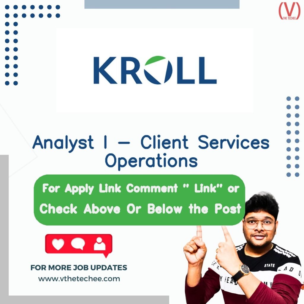 Analyst I - Client Services Operations at Kroll