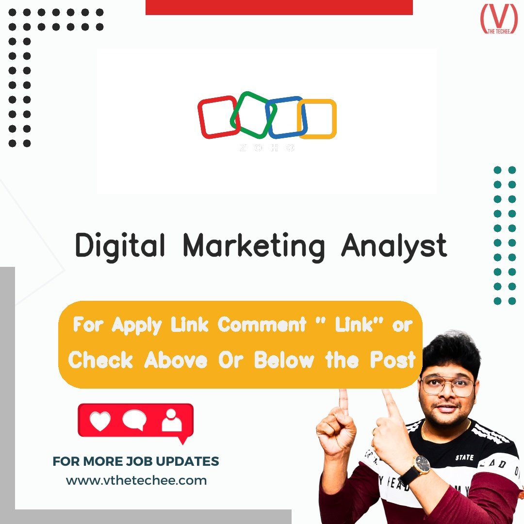Zoho Corporation hiring poster vthetecheejobs