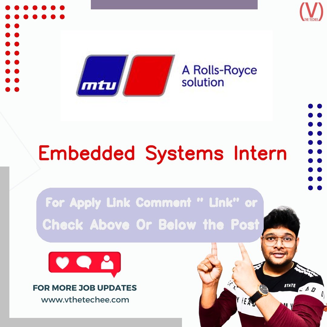 MTU – A Rolls-Royce Solution hiring poster vthetecheejobs