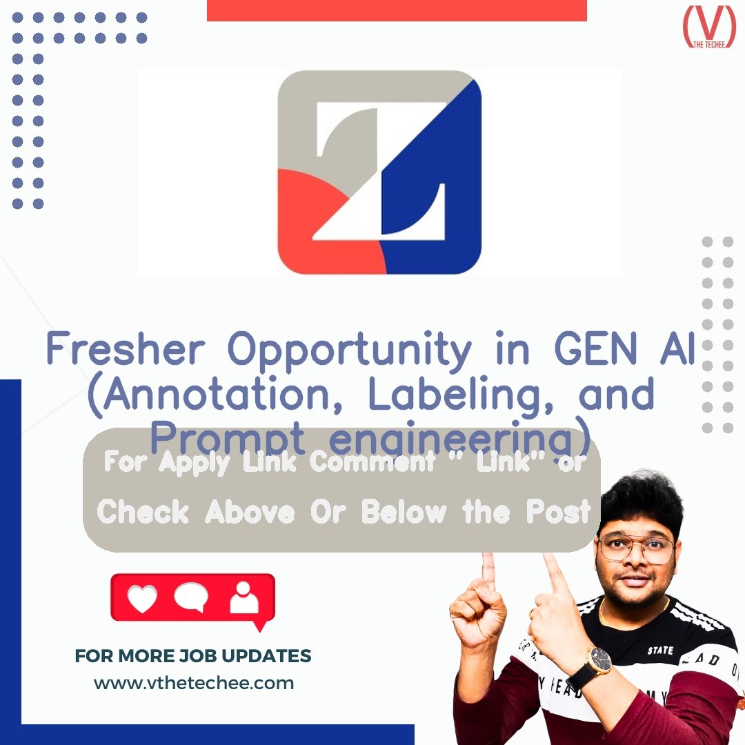 Zensar Technologies is hiring for Fresher Opportunity in GEN AI (Annotation, Labeling, and Prompt engineering) | Apply Now! 1 Zensar Technologies hiring poster vthetecheejobs