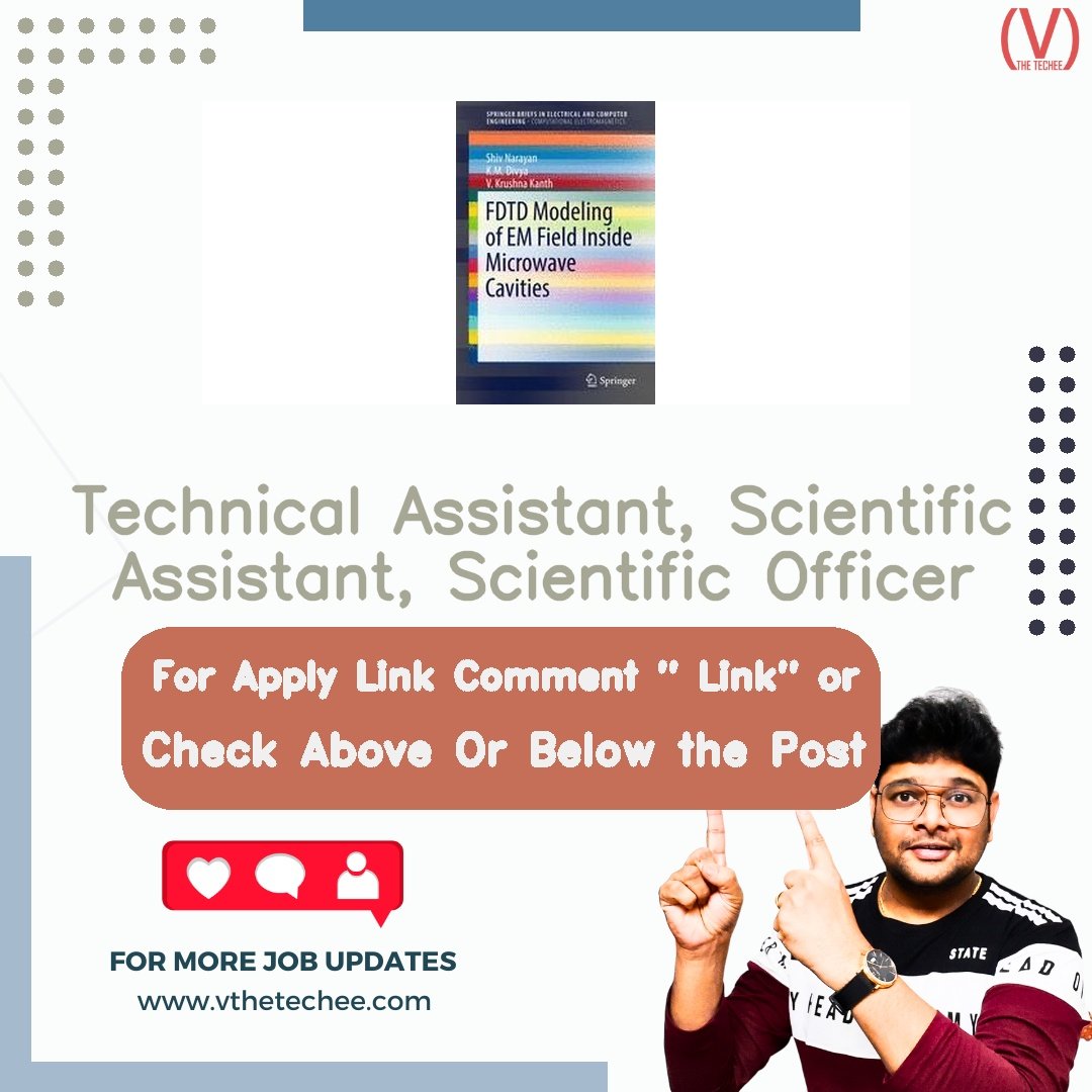 SAMEER (Society for Applied Microwave Electronics Engineering and Research) hiring poster vthetecheejobs