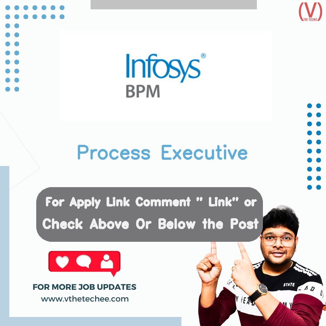 Infosys BPM Limited hiring poster vthetecheejobs