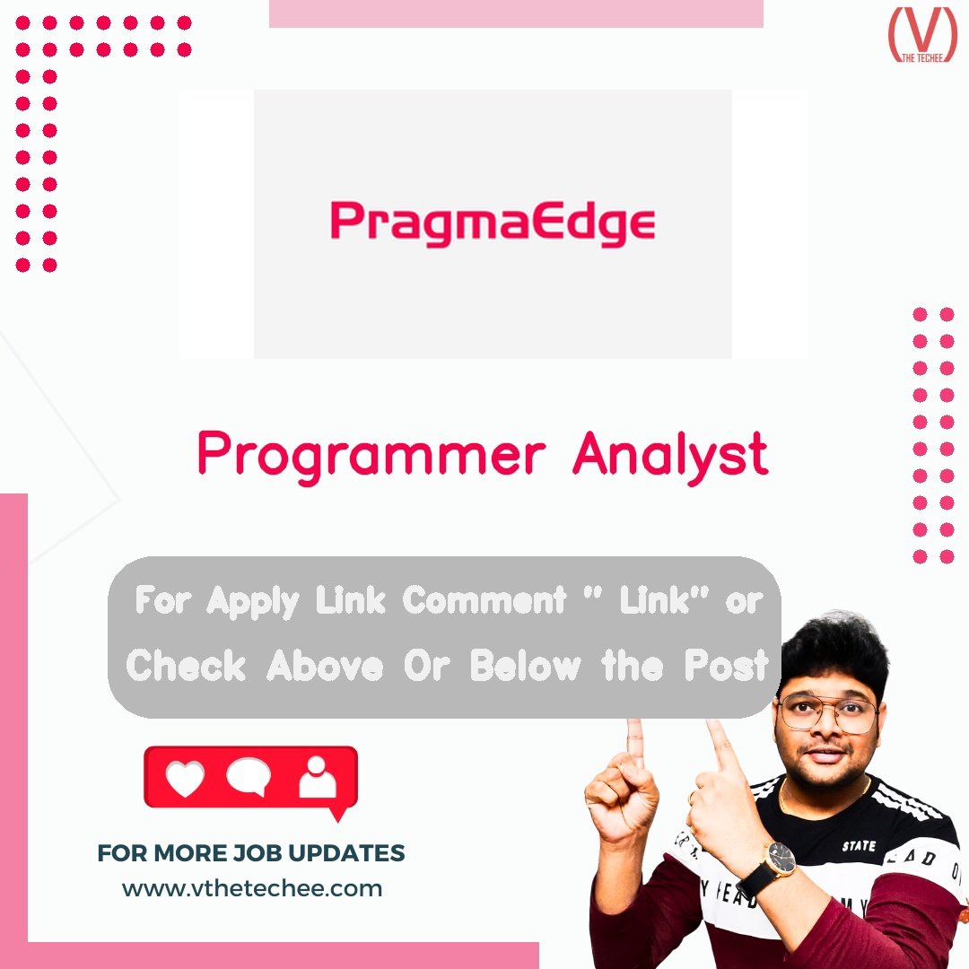 Pragma Edge hiring poster vthetecheejobs