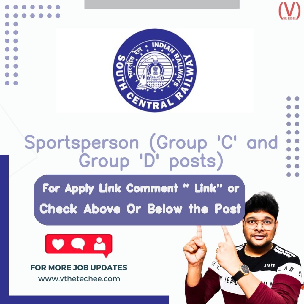 Sportsperson (Group 'C' and Group 'D' posts) at South Central Railway