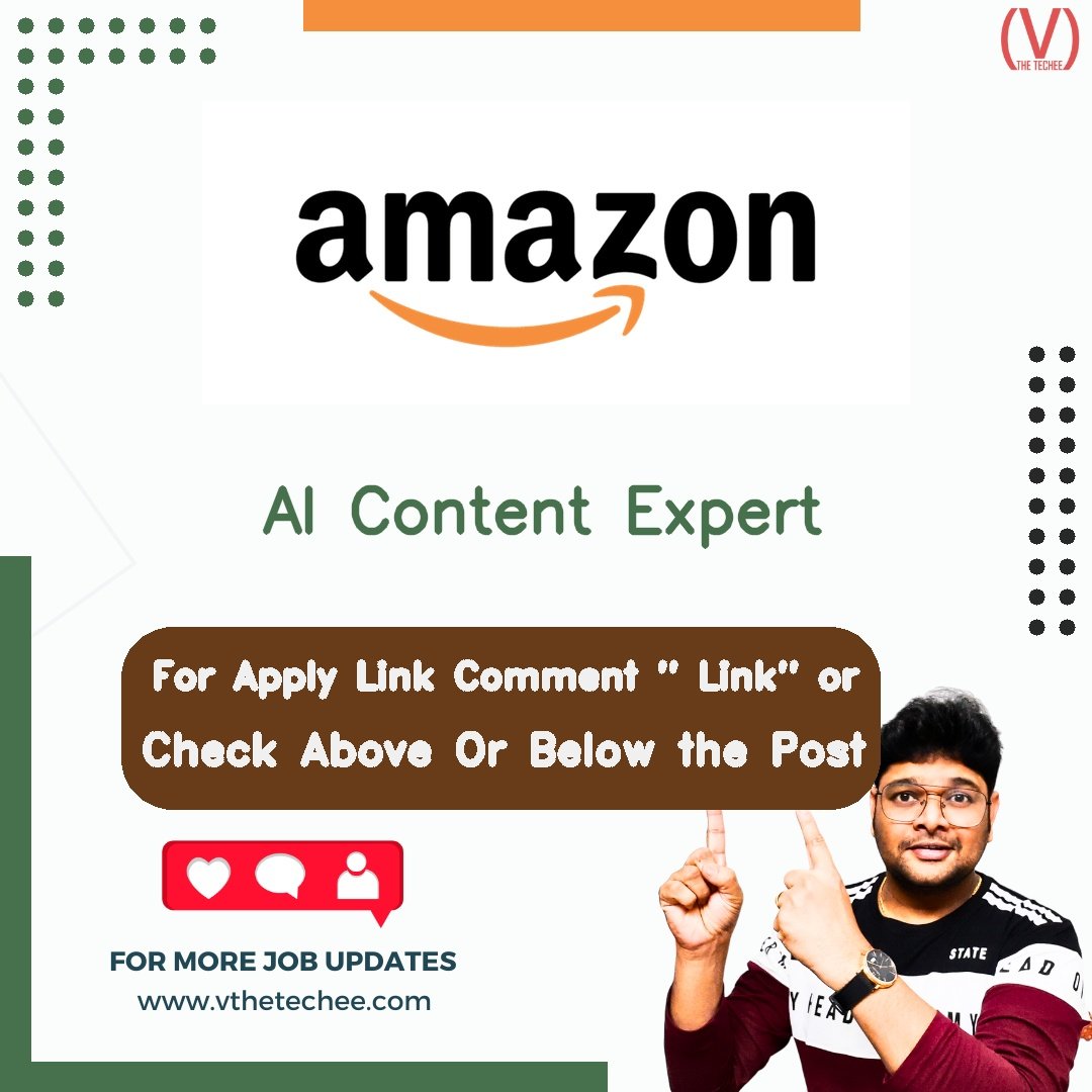 Amazon hiring poster vthetecheejobs