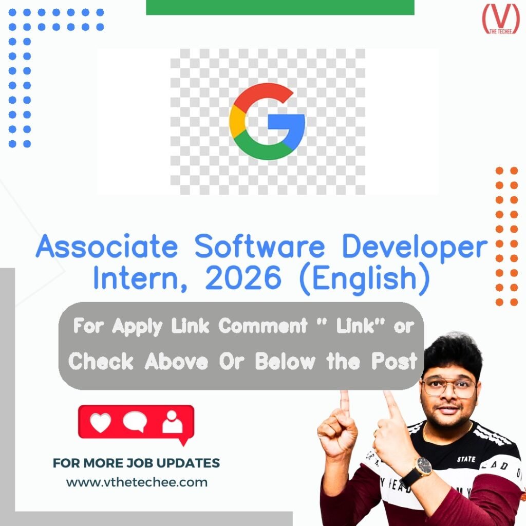 Associate Software Developer Intern, 2026 (English) at Google