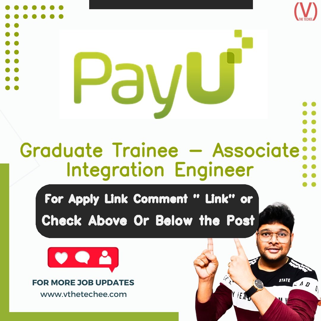 PayU hiring poster vthetecheejobs