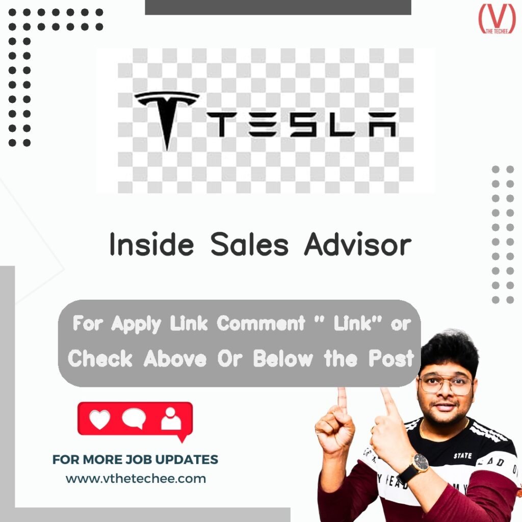 Inside Sales Advisor at Tesla, Inc.