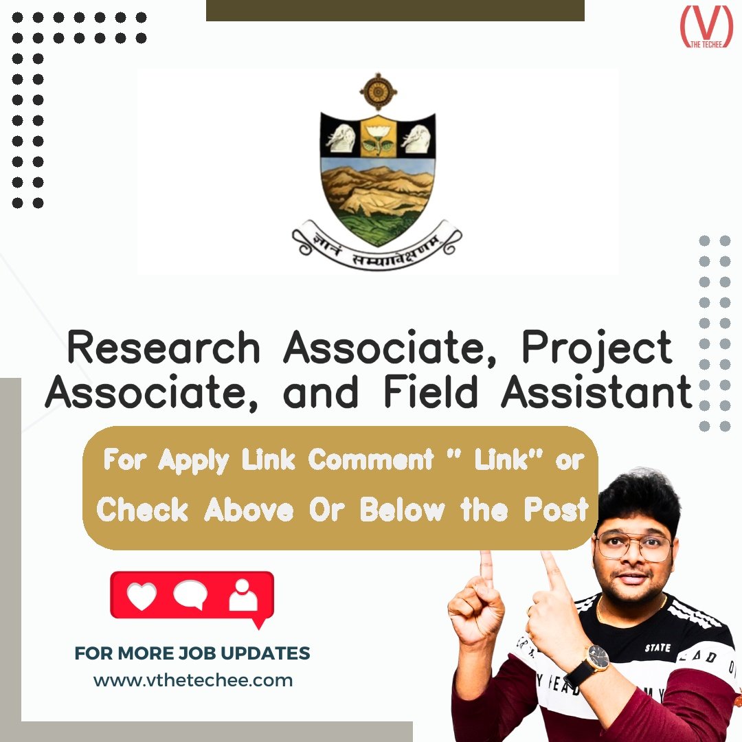 Sri Venkateswara University hiring poster vthetecheejobs
