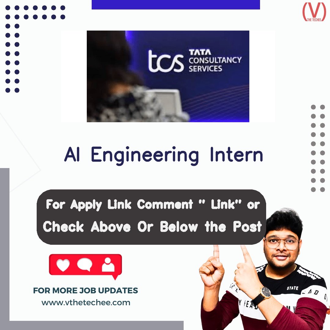 Tata Group AI venture is hiring for AI Engineering Intern | Apply Now! 2 Tata Group AI venture hiring poster vthetecheejobs