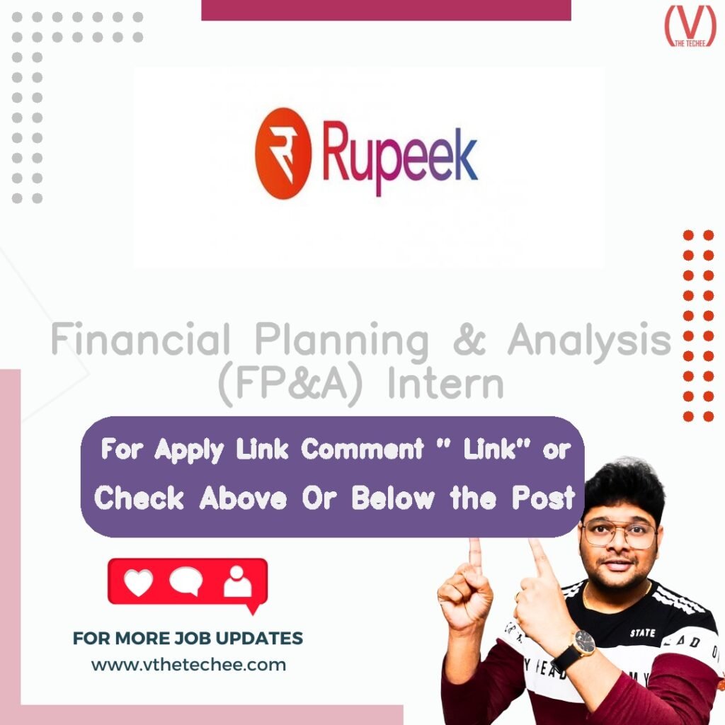 Financial Planning & Analysis (FP&A) Intern at Rupeek