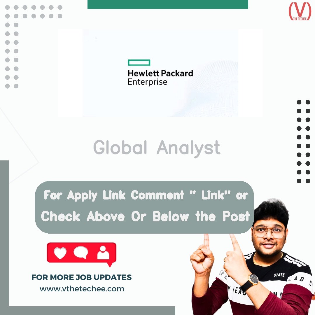 Hewlett Packard Enterprise (HPE) hiring poster vthetecheejobs