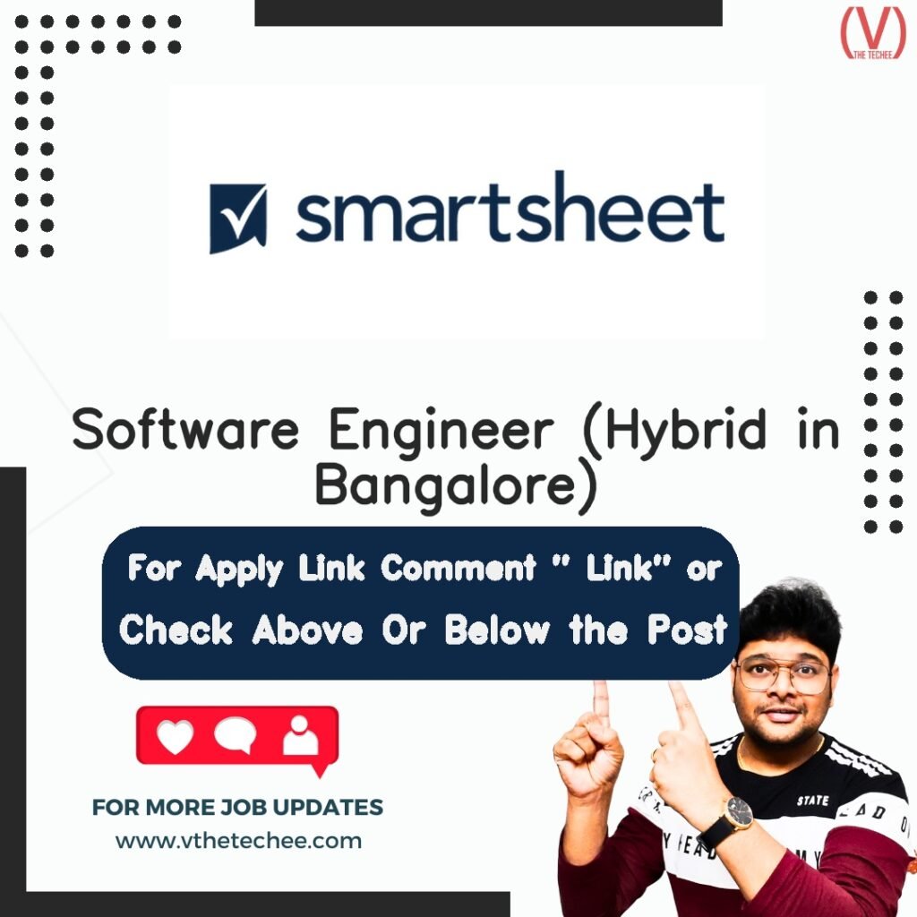 Software Engineer (Hybrid in Bangalore) at Smartsheet
