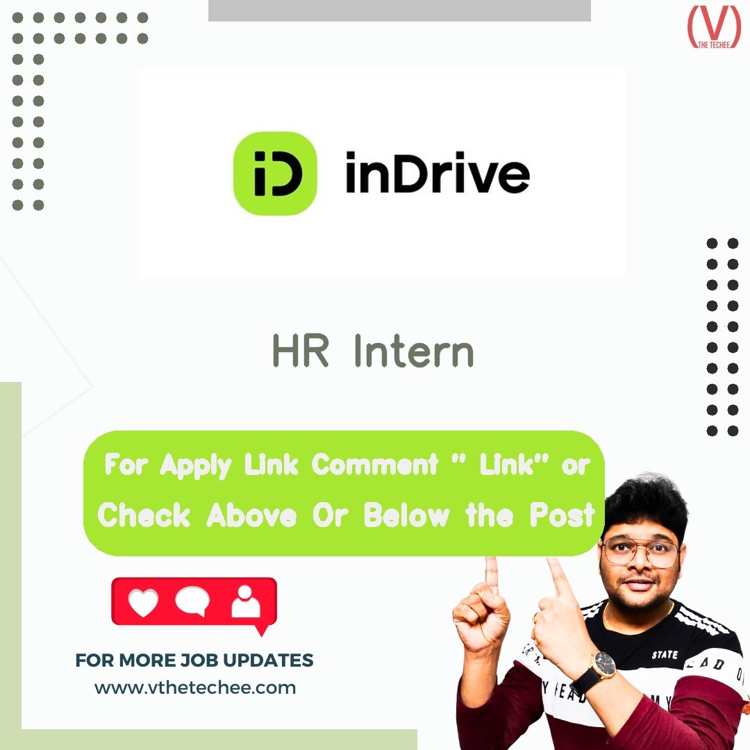 inDrive hiring poster vthetecheejobs