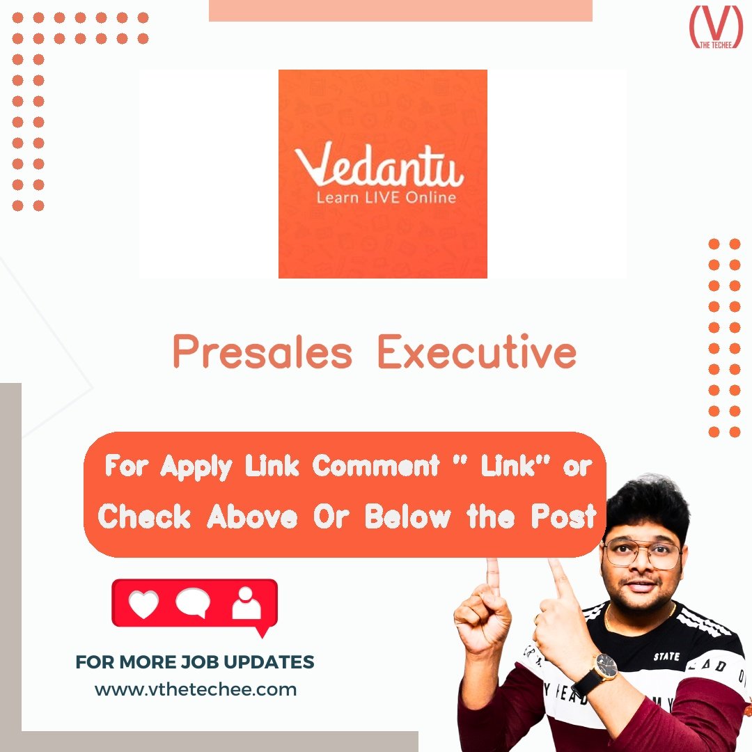 Vedantu Innovations hiring poster vthetecheejobs