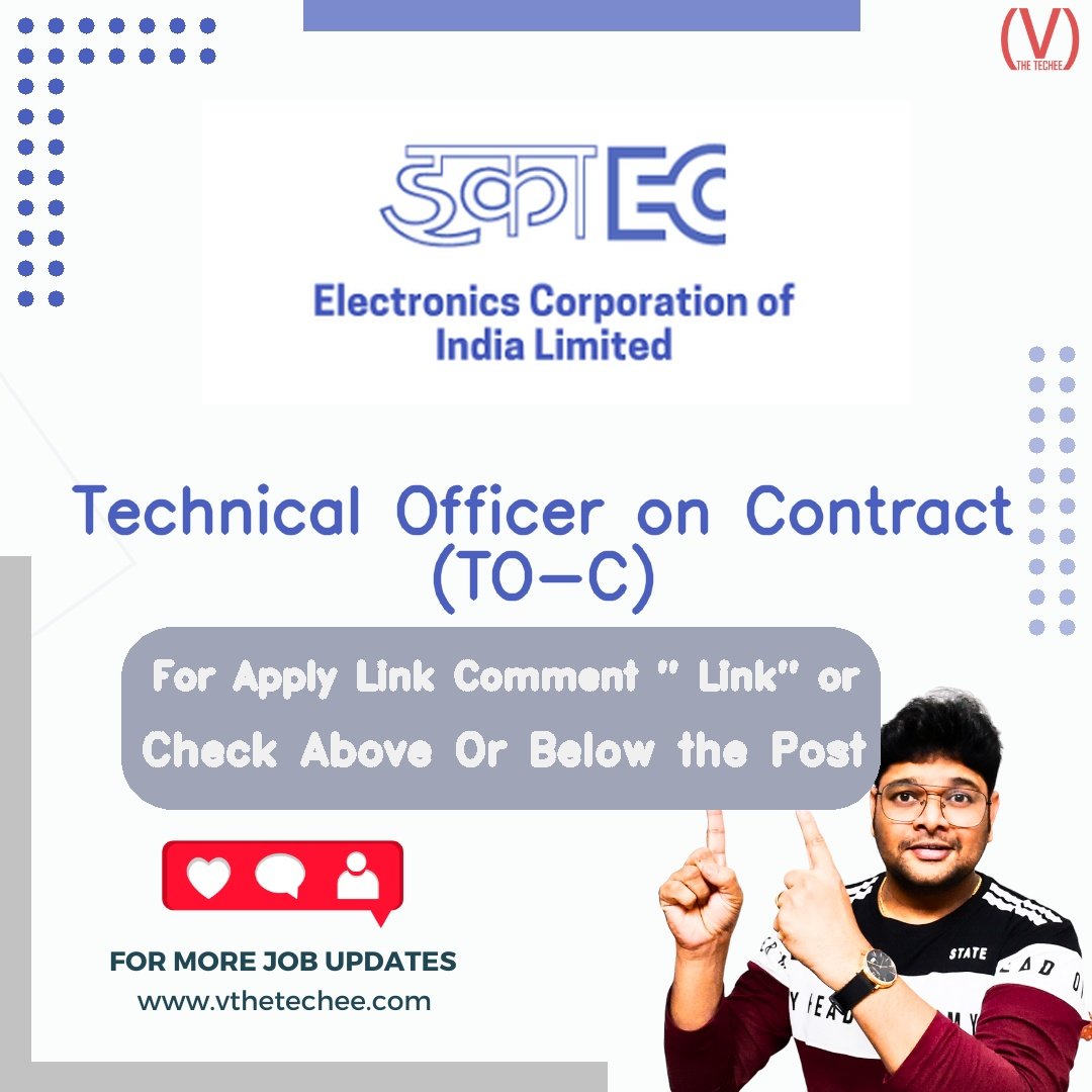 Electronics Corporation of India Limited (ECIL) hiring poster vthetecheejobs