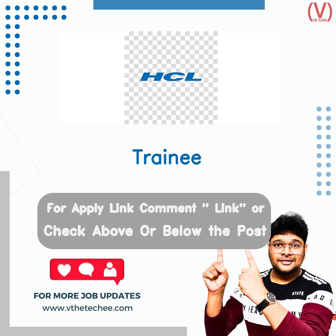 HCL Technologies hiring poster vthetecheejobs