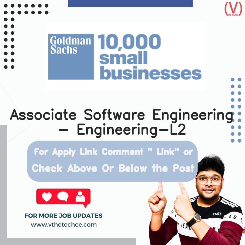 Associate Software Engineering - Engineering-L2 at Goldman Sachs