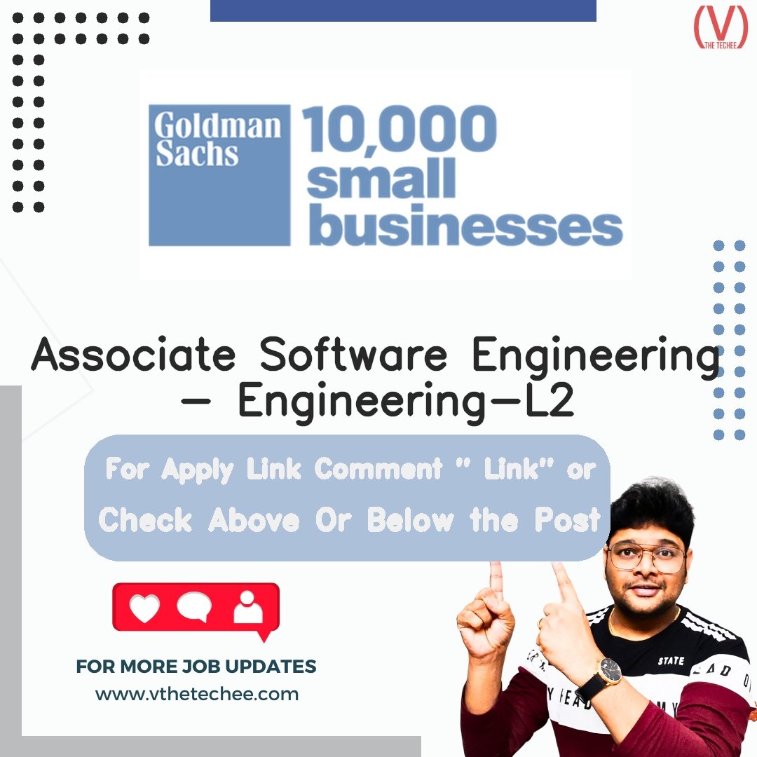 Goldman Sachs hiring poster vthetecheejobs