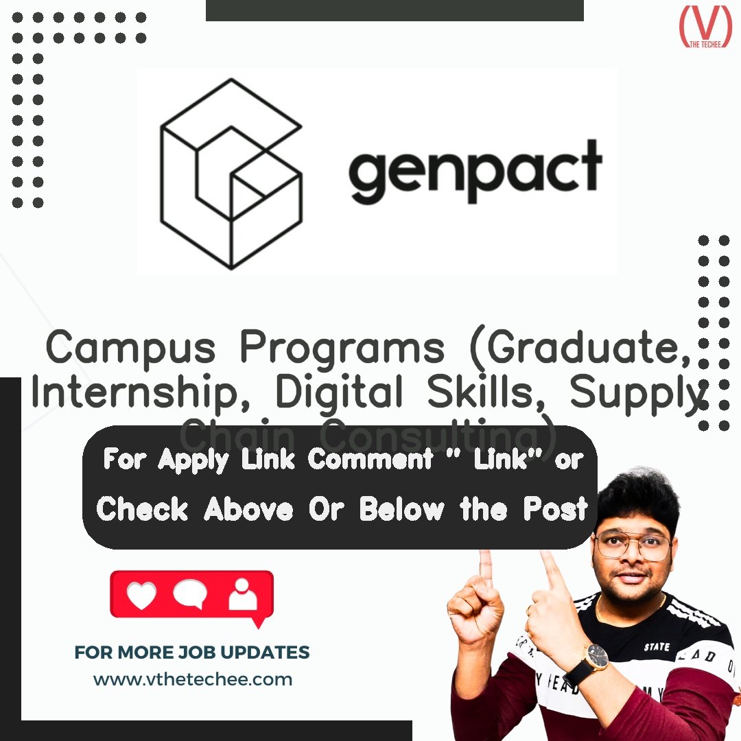 Genpact hiring poster vthetecheejobs