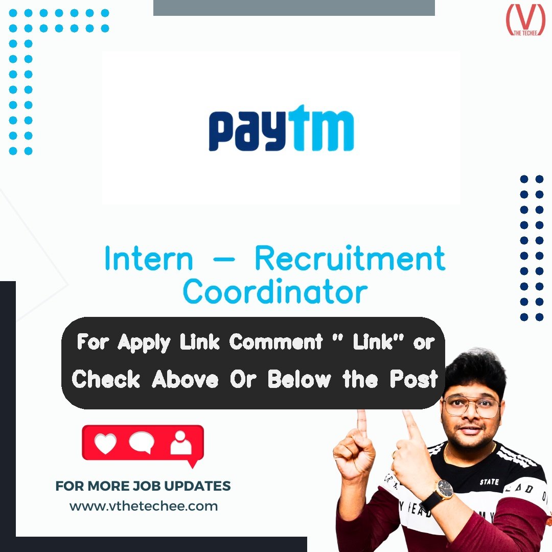 Paytm hiring poster vthetecheejobs