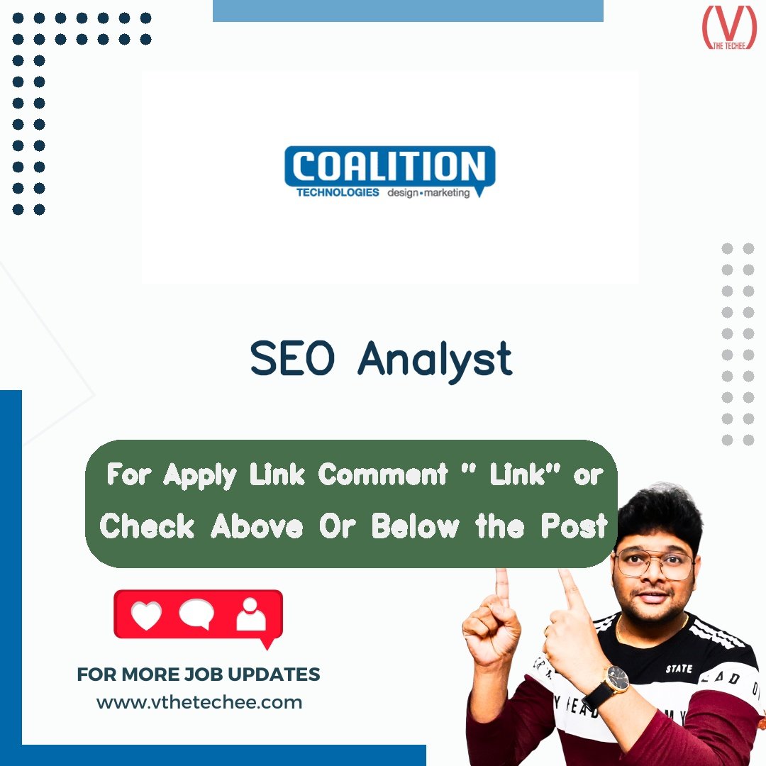 Coalition Technologies is hiring for SEO Analyst | Apply Now! 2 Coalition Technologies hiring poster vthetecheejobs