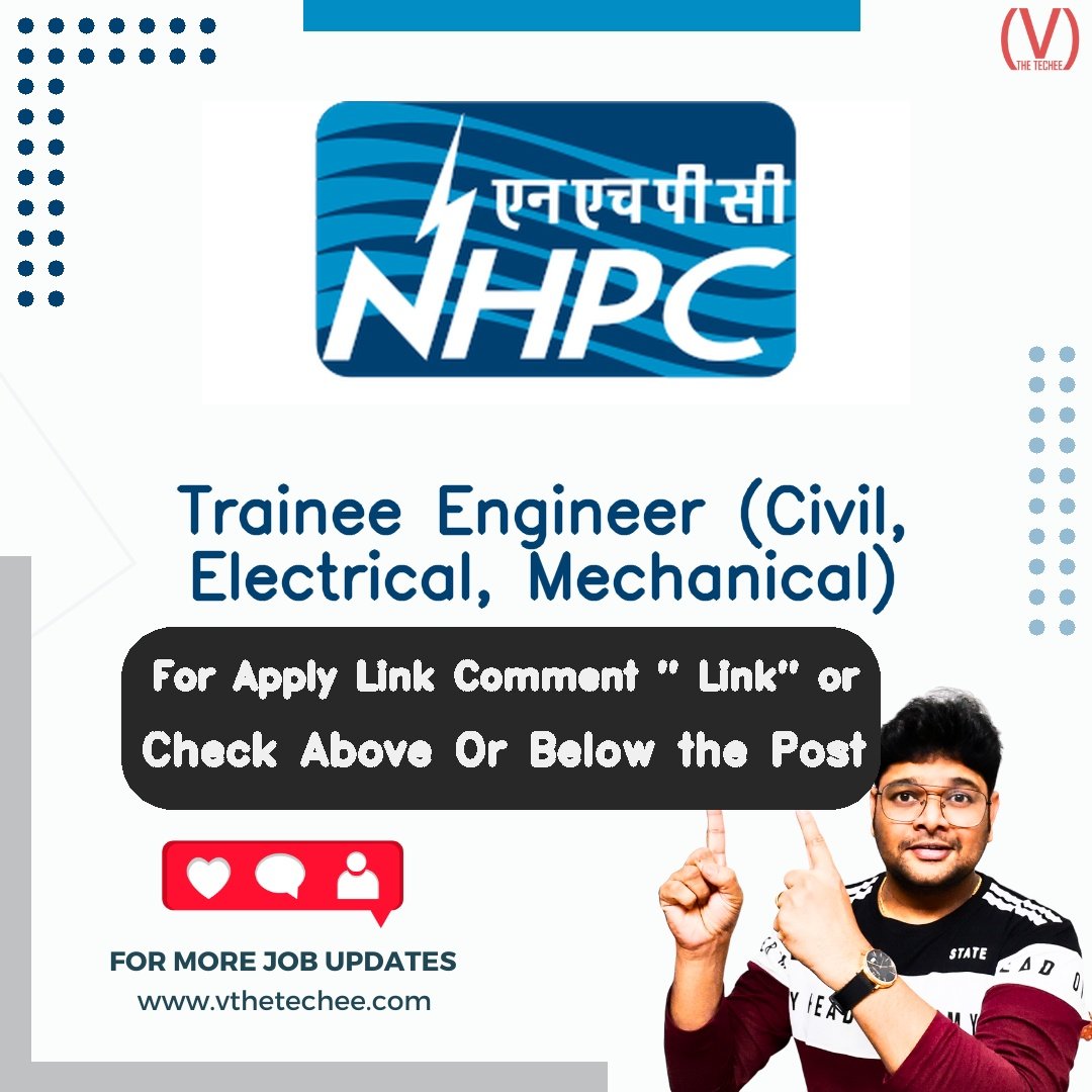 NHPC Limited hiring poster vthetecheejobs