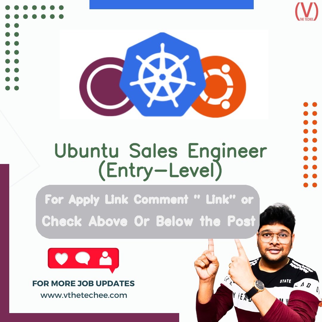 Canonical is hiring for Ubuntu Sales Engineer (Entry-Level) | Apply Now! 2 Canonical hiring poster vthetecheejobs