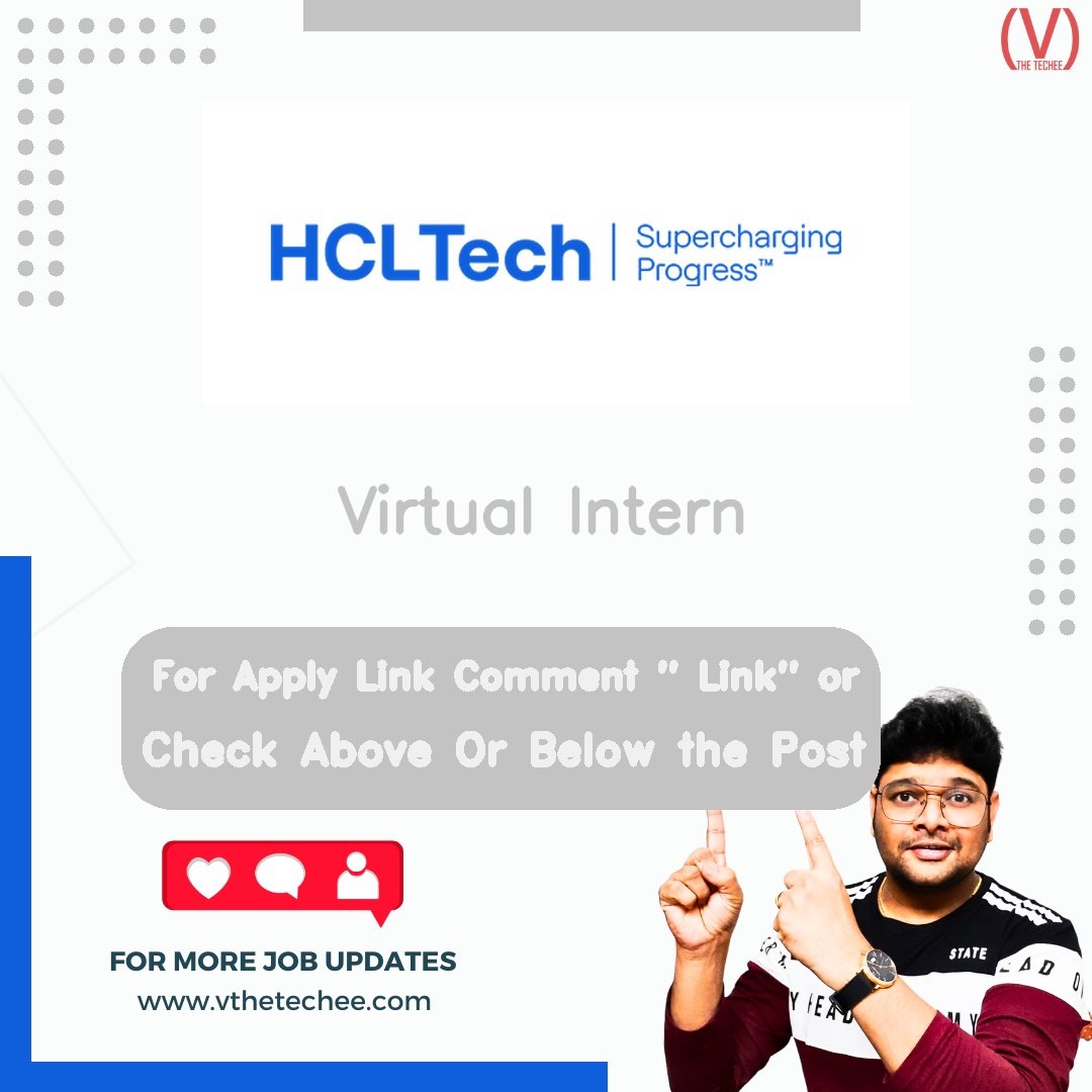 HCLTech hiring poster vthetecheejobs