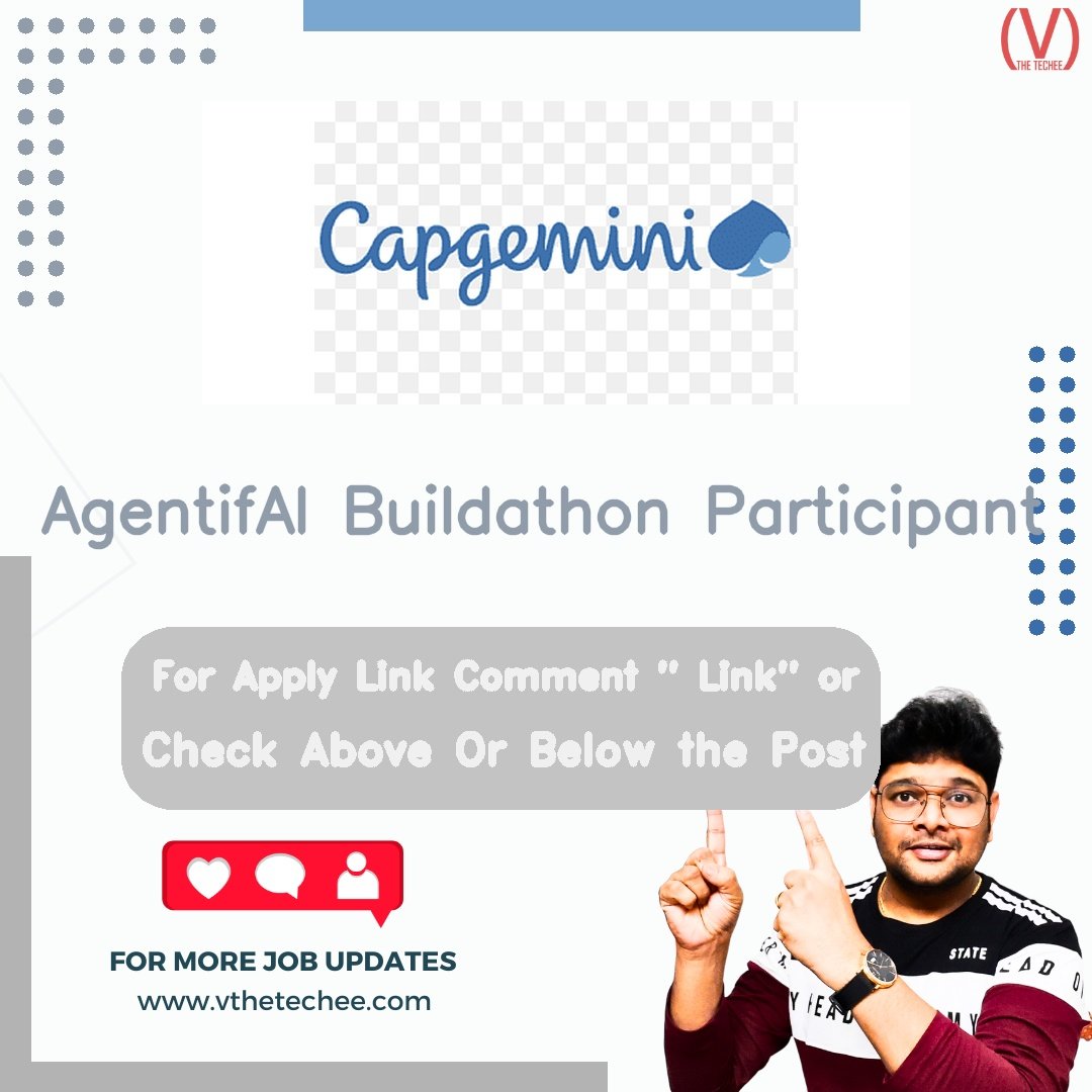 Capgemini hiring poster vthetecheejobs