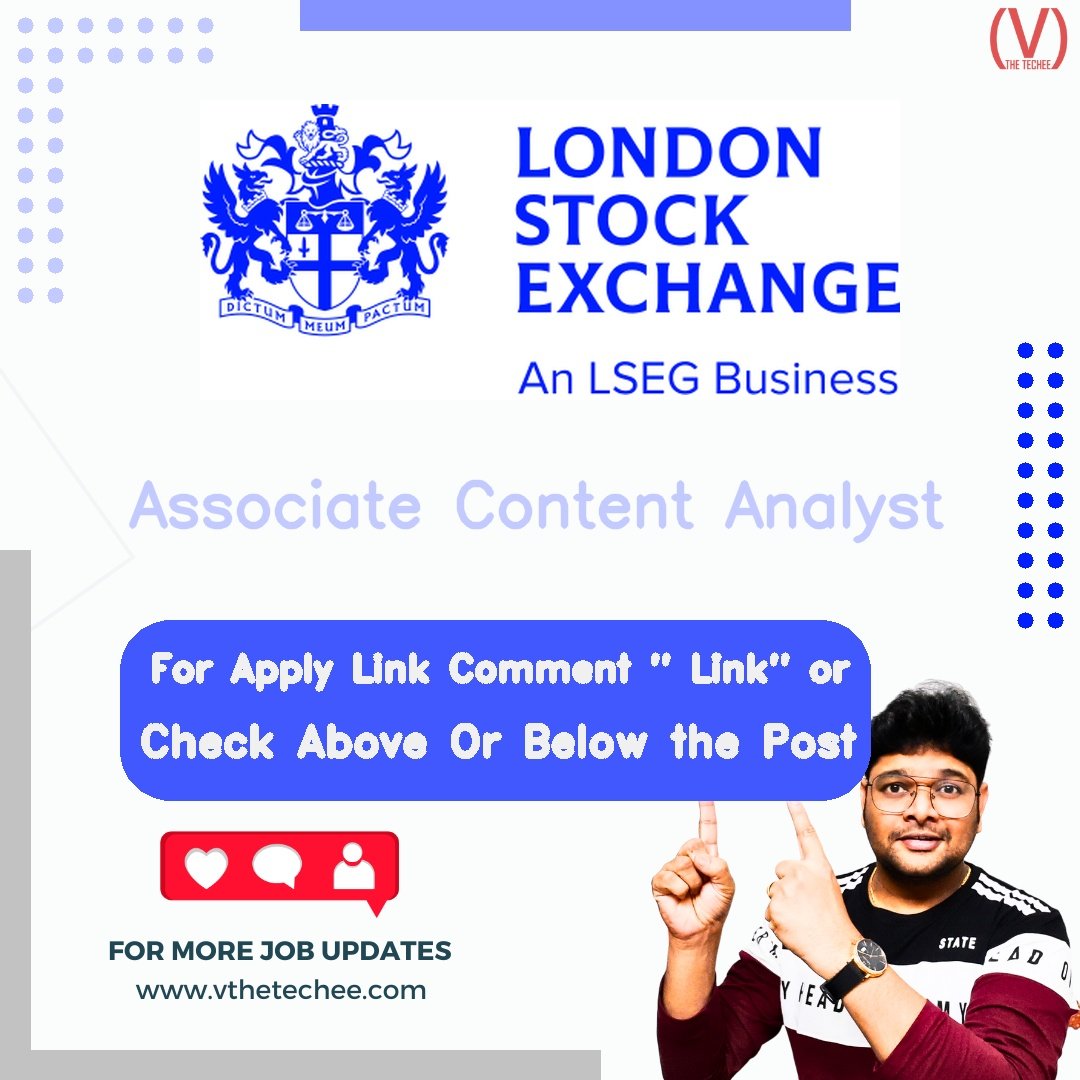 London Stock Exchange Group (LSEG) hiring poster vthetecheejobs