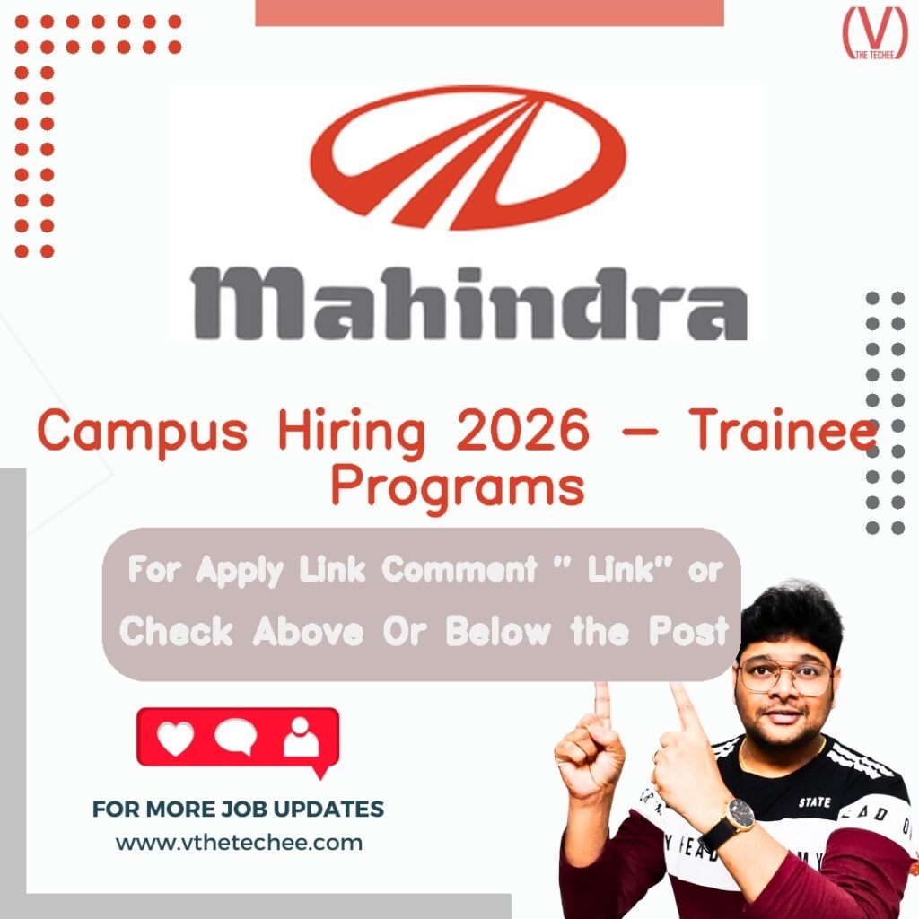 Campus Hiring 2026 - Trainee Programs at Mahindra & Mahindra Ltd.