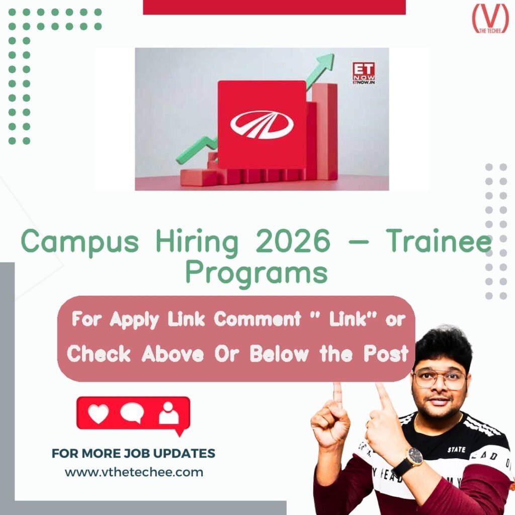 Campus Hiring 2026 - Trainee Programs at Mahindra & Mahindra Ltd.