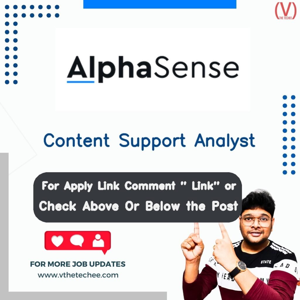 Content Support Analyst at AlphaSense – Remote / Work From Home job opening