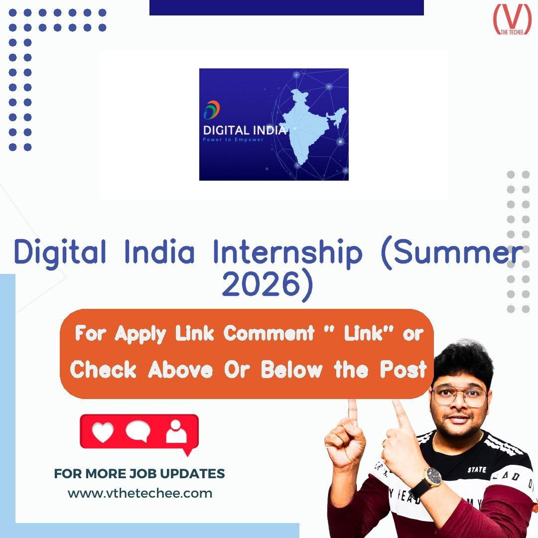 Digital India Programme Digital India Internship (Summer 2026) job vacancy – VtheTechee Jobs
