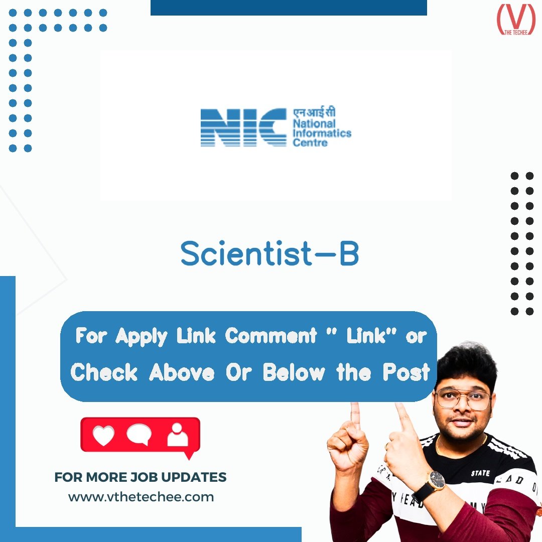 National Informatics Centre (NIC) hiring poster vthetecheejobs