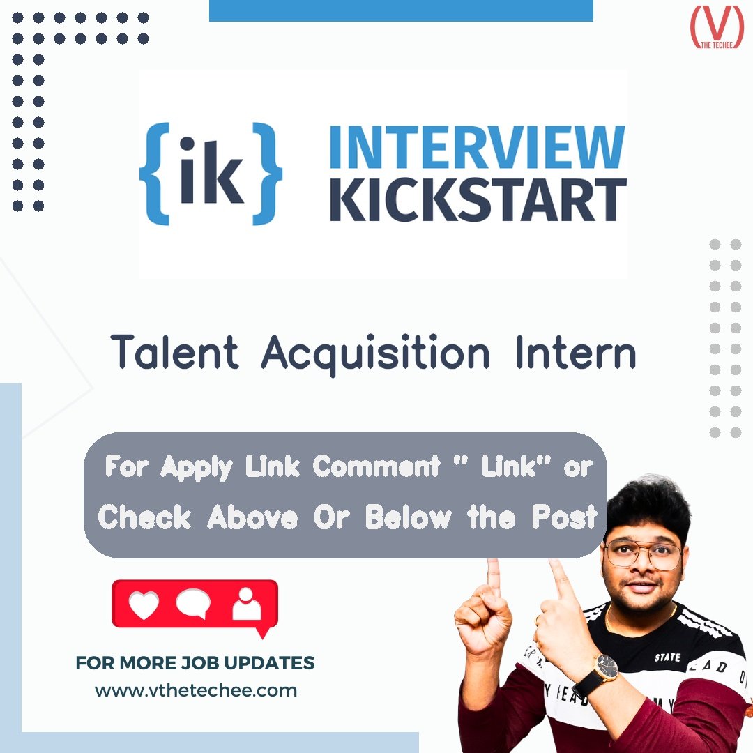 Interview Kickstart hiring poster vthetecheejobs